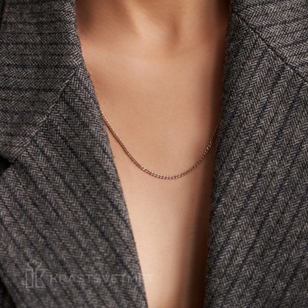 Цепь из красного золота 585, плетение «Нонна»